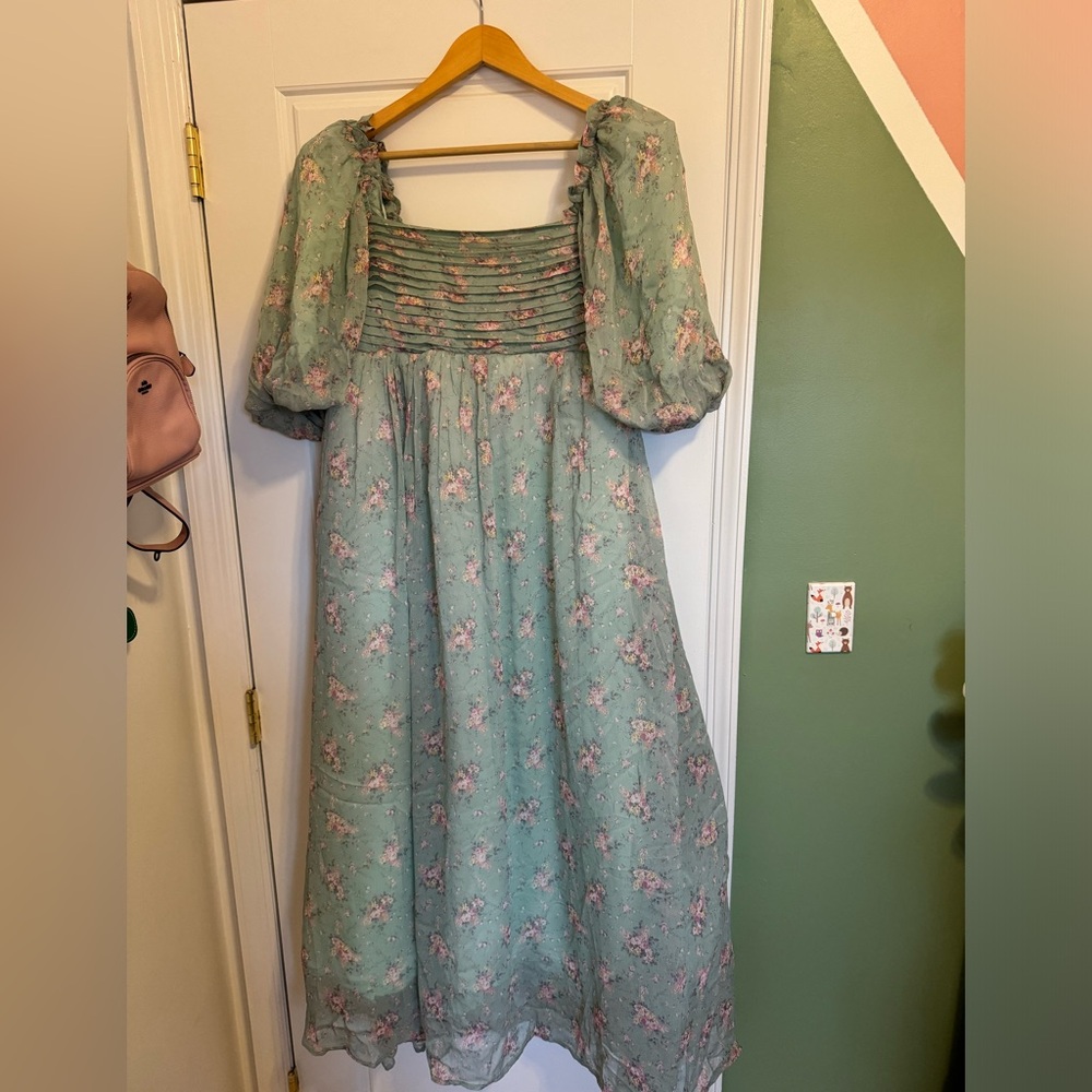 Worth Collective - Melody Maxi Dress in Turquoise Floral